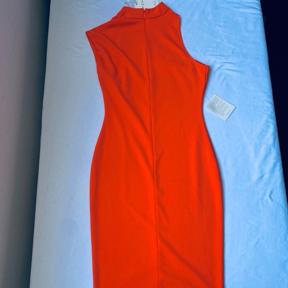 Elegant One Shoulder Orange Dress - Picture 11 of 12